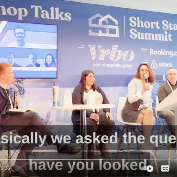 Panel Sustonica & Expedia at Short Stay Summit in London, April 2023